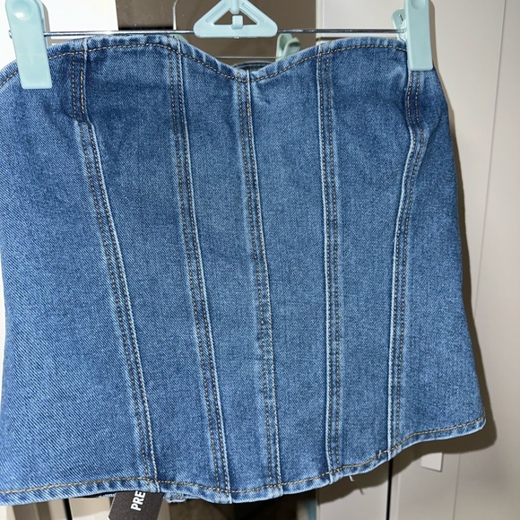 Pretty Little Thing Denim Top - Picture 1 of 2